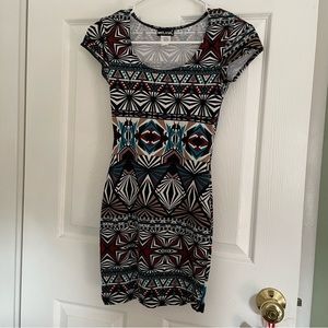Wet Seal geometric print bodycon dress